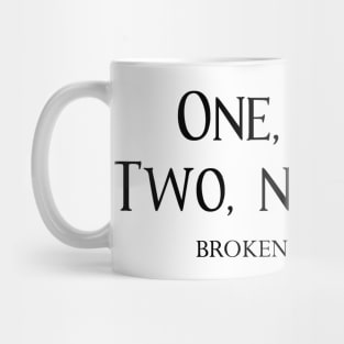 Drew - One, rude. Two, not true. (Black) Mug